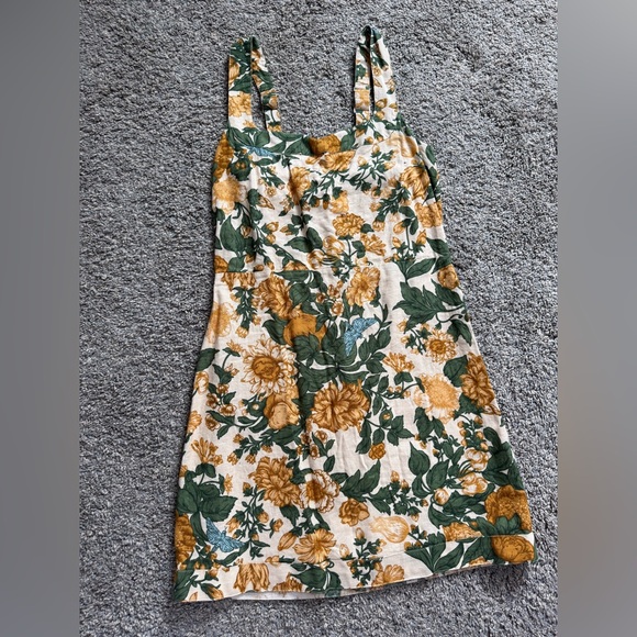 Abercrombie & Fitch Dresses & Skirts - Abercrombie Sundress with Green & Mustard Print - Women's Dress